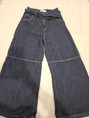 Fabrique By Rebekka Bach Cassia Wide Leg Raw Denim Wide Leg Jeans Womens Size S.